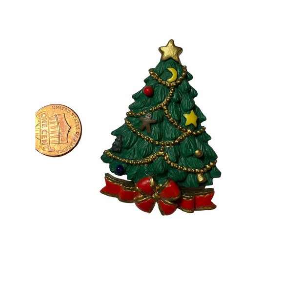 Christmas Tree Pin Brooch Holiday Jewelry - Picture 2 of 9